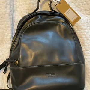 NWT Margot New York black leather backpack